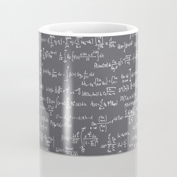 Math Equations // Charcoal Coffee Mug Gallery Image 4