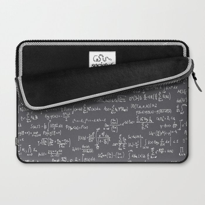Math Equations // Charcoal Laptop Sleeve Gallery Image 2