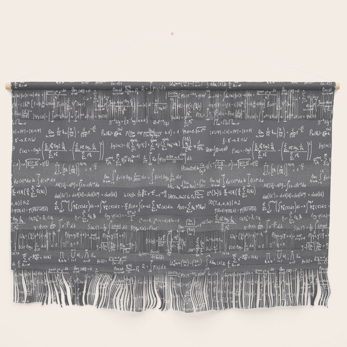 Math Equations // Charcoal Wall Hanging Gallery Image 1
