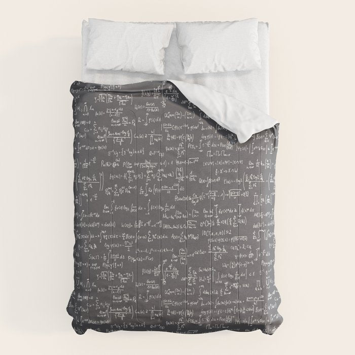 Math Equations // Charcoal Comforter Gallery Image 6