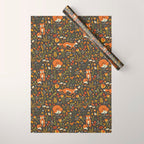 Fox in an Autumn Garden Wrapping Paper Gallery Image 1