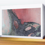 Abstract Pink and Charcoal Art Print Wall Mural Gallery Image 2