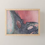 Abstract Pink and Charcoal Art Print Mini Art Print Gallery Image 1