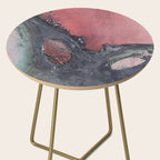 Abstract Pink and Charcoal Art Print Side Table Gallery Image 2