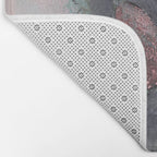 Abstract Pink and Charcoal Art Print Bath Mat Gallery Image 2