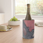 Abstract Pink and Charcoal Art Print Wine Chiller Gallery Image 4