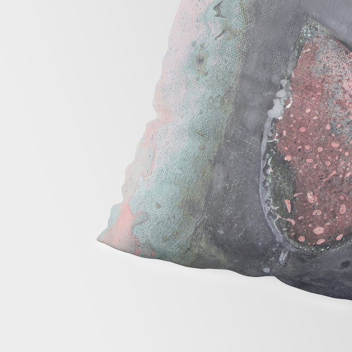 Abstract Pink and Charcoal Art Print Pillow Sham Gallery Image 4