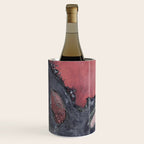 Abstract Pink and Charcoal Art Print Wine Chiller Gallery Image 1