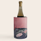 Abstract Pink and Charcoal Art Print Wine Chiller Gallery Image 3