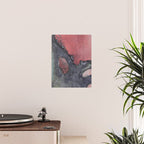 Abstract Pink and Charcoal Art Print Poster Gallery Image 2