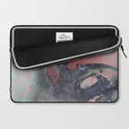 Abstract Pink and Charcoal Art Print Laptop Sleeve Gallery Image 2