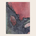 Abstract Pink and Charcoal Art Print Poster Gallery Image 4