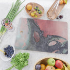 Abstract Pink and Charcoal Art Print Cutting Board Gallery Image 2