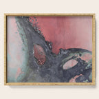 Abstract Pink and Charcoal Art Print Serving Tray Gallery Image 1