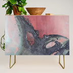 Abstract Pink and Charcoal Art Print Credenza Gallery Image 1