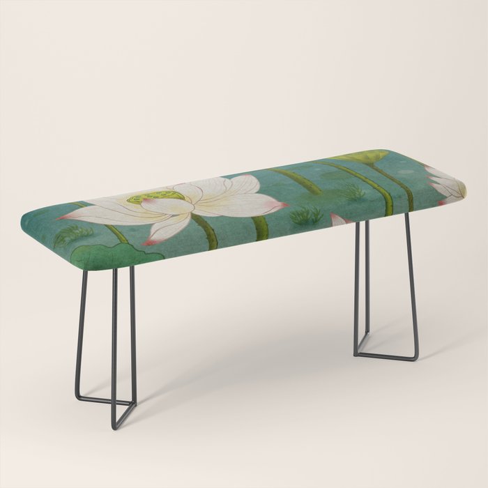 Lotus flowers A -  Minhwa-Korean traditional/folk art Bench Gallery Image 1