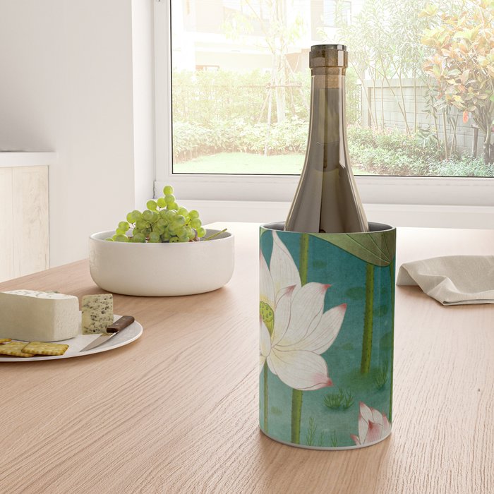 Lotus flowers A -  Minhwa-Korean traditional/folk art Wine Chiller Gallery Image 4