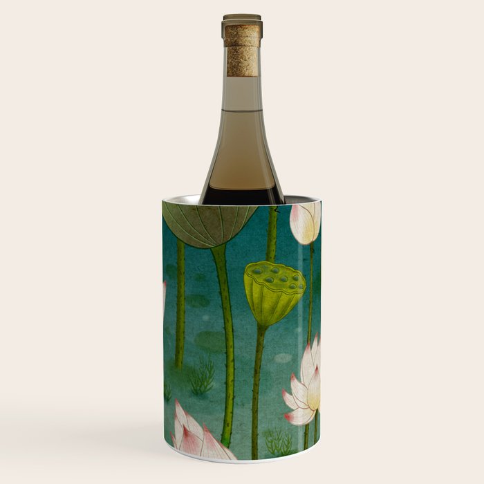 Lotus flowers A -  Minhwa-Korean traditional/folk art Wine Chiller Gallery Image 3