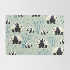 Panda Watercolor Shade of Green  Rug Gallery Image 2
