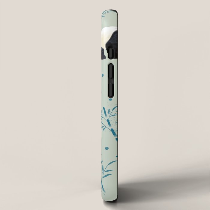 Panda Watercolor Shade of Green  iPhone Case Gallery Image 2
