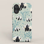 Panda Watercolor Shade of Green  iPhone Case Gallery Image 1