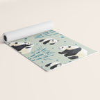 Panda Watercolor Shade of Green  Yoga Mat Gallery Image 2