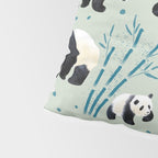 Panda Watercolor Shade of Green  Pillow Sham Gallery Image 4
