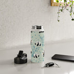 Panda Watercolor Shade of Green  Water Bottle Gallery Image 4