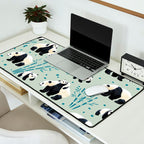 Panda Watercolor Shade of Green  Desk Mat Gallery Image 2