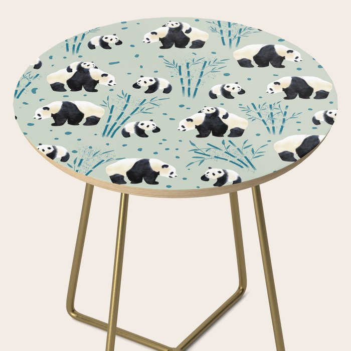 Panda Watercolor Shade of Green  Side Table Gallery Image 2