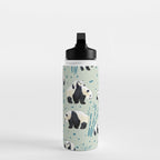 Panda Watercolor Shade of Green  Water Bottle Gallery Image 3