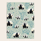Panda Watercolor Shade of Green  Poster Gallery Image 4