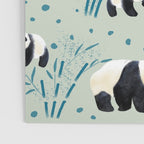 Panda Watercolor Shade of Green  Poster Gallery Image 3