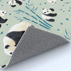 Panda Watercolor Shade of Green  Rug Gallery Image 4