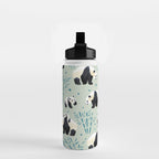 Panda Watercolor Shade of Green  Water Bottle Gallery Image 2