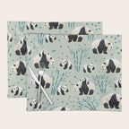 Panda Watercolor Shade of Green  Placemat Gallery Image 1