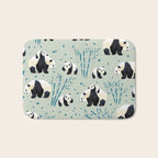Panda Watercolor Shade of Green  Bath Mat Gallery Image 1