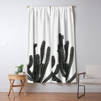 Black and White Cactus Window Curtain Gallery Image 5