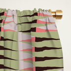 Geometric pattern rose and light green Window Curtain Gallery Image 2