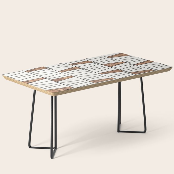Mid-Century Modern Pattern No.4 - Concrete and Wood Coffee Table Gallery Image 1