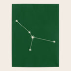 Cancer Zodiac Star Constellation Line Art Green Poster Gallery Image 4
