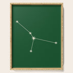 Cancer Zodiac Star Constellation Line Art Green Serving Tray Gallery Image 1