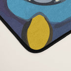 Abstract blue cruz mexican modern talavera tile wall Desk Mat Gallery Image 4