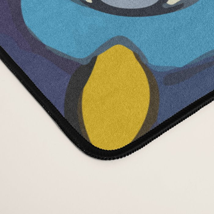 Abstract blue cruz mexican modern talavera tile wall Desk Mat Gallery Image 4