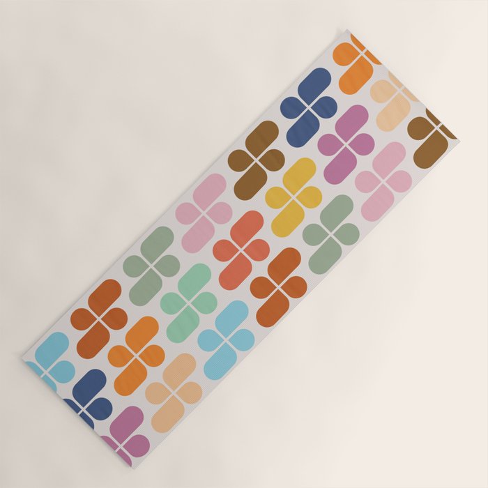 Retro Shapes Geometry Pattern Yoga Mat Gallery Image 1