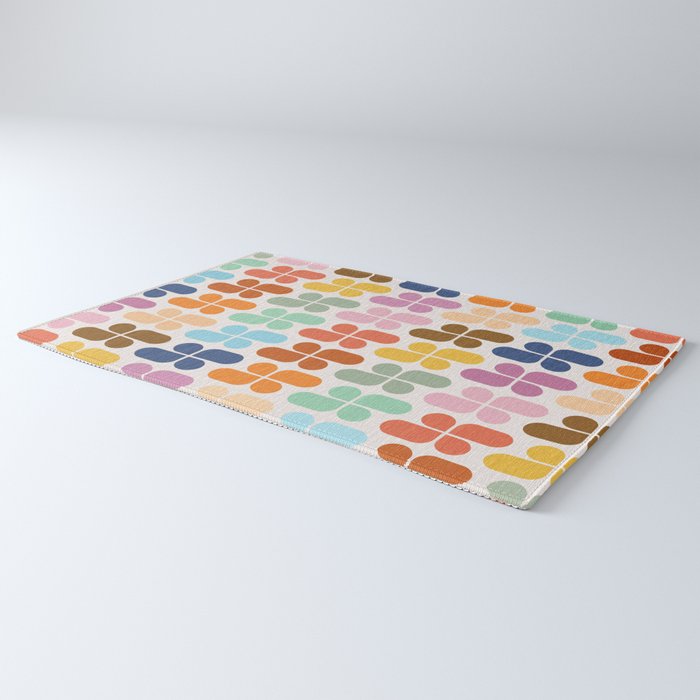 Retro Shapes Geometry Pattern Rug Gallery Image 3
