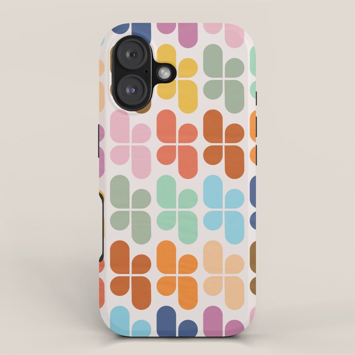 Retro Shapes Geometry Pattern iPhone Case Gallery Image 1