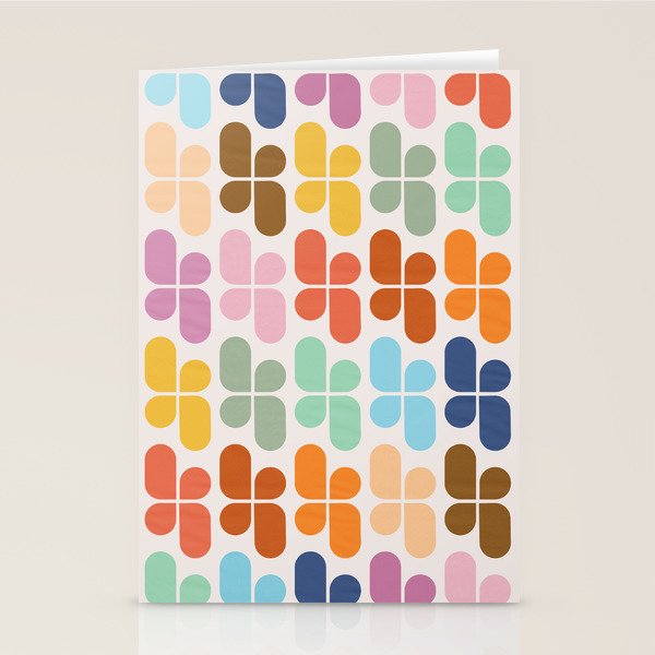 Retro Shapes Geometry Pattern Stationery Card Gallery Image 2