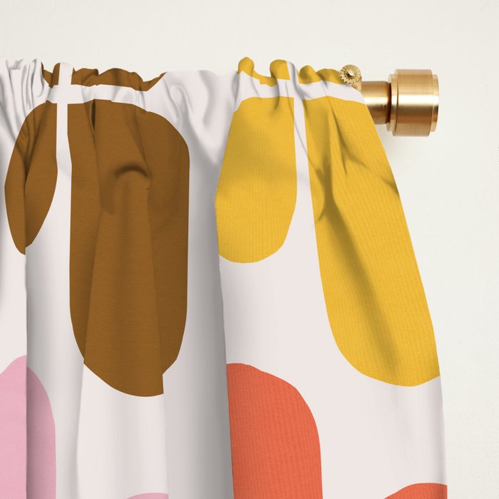 Retro Shapes Geometry Pattern Window Curtain Gallery Image 2