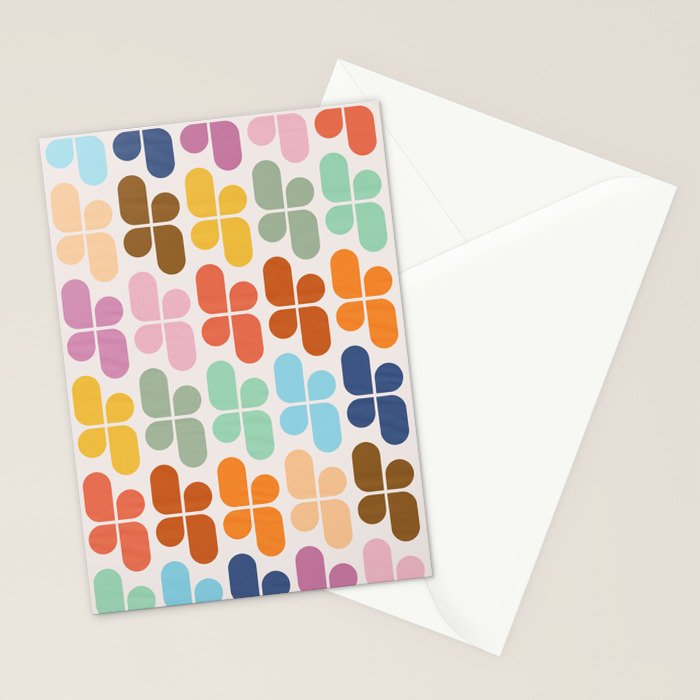 Retro Shapes Geometry Pattern Stationery Card Gallery Image 2